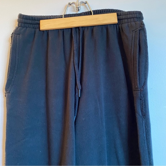 Aerie. Black joggers. Size large. Relaxed fit. Distressed fabric. Cuffed ankles. - Picture 7 of 7